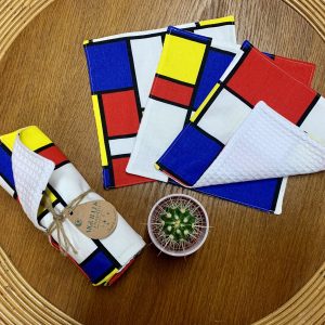 Essuie-tout lavable mondrian éco-responsable zéro déchet