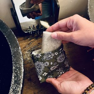 pochette à savon imperméabilisées coton enduit lavables upcyclées